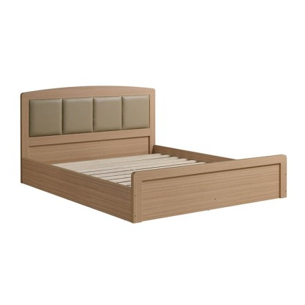 CALIBER ΚΡΕΒΑΤΙ ΔΙΠΛΟ ΓΙΑ ΣΤΡΩΜΑ 150X200CM ΑΠΟΧΡΩΣΗ SONOMA OAK ΚΕΦΑΛΑΡΙ PU ΜΠΕΖ 158X210X100cm