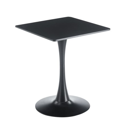 BREAK ΤΡΑΠΕΖΙ MDF ΜΑΥΡΟ ΒΑΣΗ ΜΕΤΑΛΛΟ ΒΑΦΗ ΜΑΥΡΟ 60x60x75cm