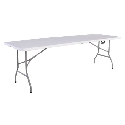 BLOW-W ΤΡΑΠΕΖΙ ΣΥΝΕΔΡΙΟΥ - CATERING 242x75x74cm ΠΤΥΣΣΟΜΕΝΟ (ΒΑΛΙΤΣΑ), ΜΕΤΑΛΛΟ ΒΑΦΗ ΓΚΡΙ, HDPE ΑΣΠΡΟ