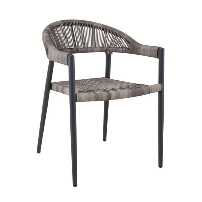 MADISON ΠΟΛΥΘΡΟΝΑ ΒΕΡΑΝΤΑΣ- ΚΗΠΟΥ ALU ΑΝΘΡΑΚΙ ROPE WICKER ΓΚΡΙ ΣΤΟΙΒΑΖΟΜΕΝΗ