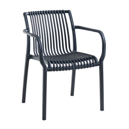MODENA ΠΟΛΥΘΡΟΝΑ 57X58X79CM ΣΤΟΙΒΑΖΟΜΕΝΗ, PP-UV PROTECTION ΑΝΘΡΑΚΙ
