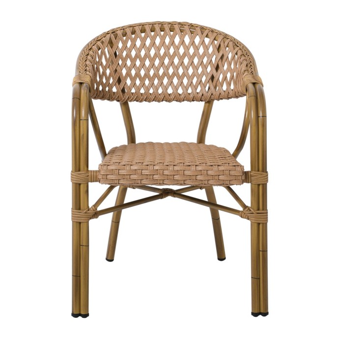 VEGERA RATTAN ΠΟΛΥΘΡΟΝΑ DINING ΑΛΟΥΜΙΝΙΟ ΦΥΣΙΚΟ, WICKER ΦΥΣΙΚΟ, ΣΤΟΙΒΑΖΟΜΕΝΗ