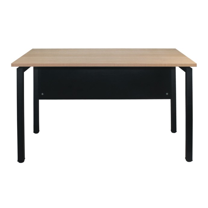 UNIT ΓΡΑΦΕΙΟ 120x60x75cm ΜΕΤΑΛΛΟ ΒΑΦΗ ΜΑΥΡΟ MELAMINE ΑΠΟΧΡΩΣΗ SONOMA