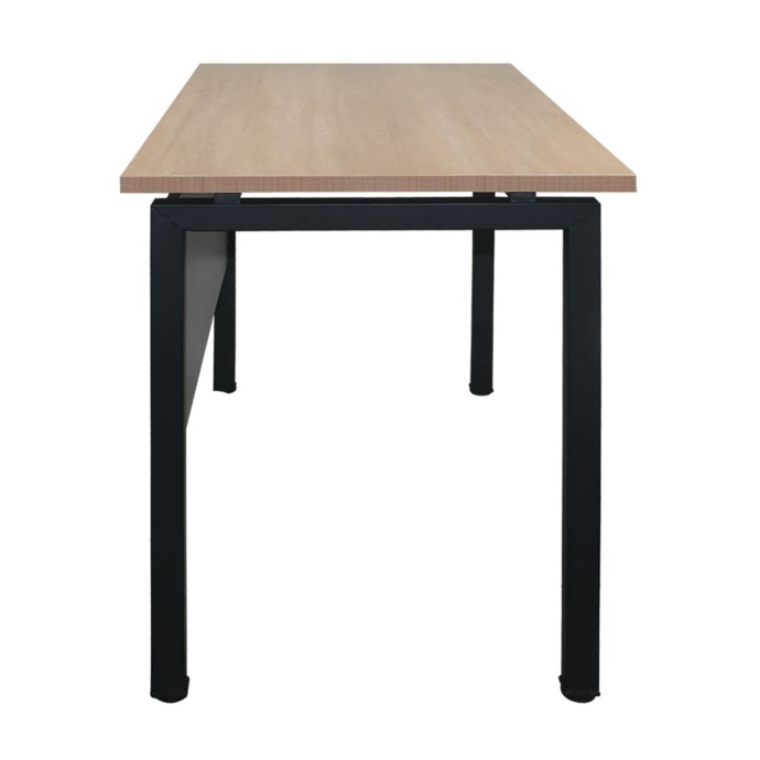 UNIT ΓΡΑΦΕΙΟ 120x60x75cm ΜΕΤΑΛΛΟ ΒΑΦΗ ΜΑΥΡΟ MELAMINE ΑΠΟΧΡΩΣΗ SONOMA