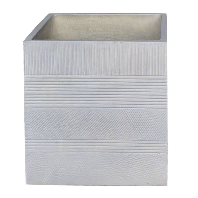 FLOWER POT-11 45x45x45cm ΣΑΓΡΕ ΑΠΟΧΡΩΣΗ BEIGE