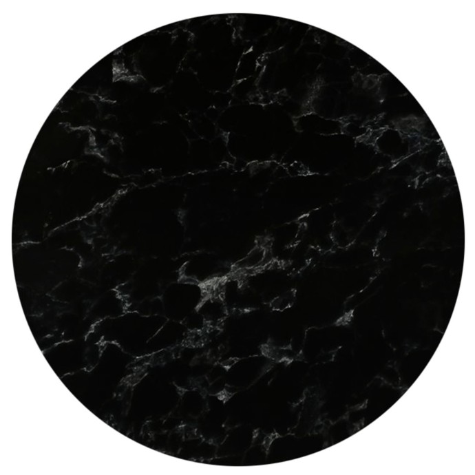 HPL (HIGH PRESSURE LAMINATED) ΕΠΙΦΑΝΕΙΑ ΤΡΑΠΕΖΙΟΥ Φ70cm/12mm ΑΠΟΧΡΩΣΗ BLACK MARBLE