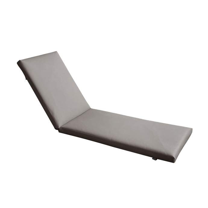 SUNLOUNGER ΜΑΞΙΛΑΡΙ ΞΑΠΛΩΣΤΡΑΣ PVC ΓΚΡΙ ΜΕ ΦΕΡΜΟΥΑΡ & VELCRO (FOAM+POLYESTER)