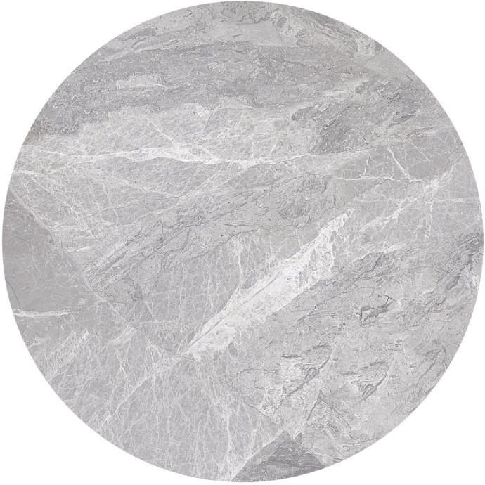 SINTERED STONE ΕΠΙΦΑΝΕΙΑ ΤΡΑΠΕΖΙΟΥ Φ70cm/11mm ΑΠΟΧΡΩΣΗ GREY MARBLE (MDF ΓΙΑ ΣΤΗΡΙΞΗ ΒΑΣΗΣ)