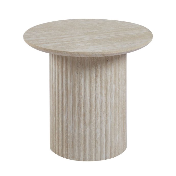 DIAZ SET 2 ΤΡΑΠΕΖΑΚΙΑ ΣΑΛΟΝΙΟΥ ΚΑΘΙΣΤΙΚΟΥ Φ50cm+Φ80cm ΜDF ΑΠΟΧΡΩΣΗ NATURAL STONE