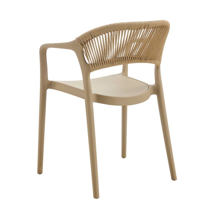 DONNA ΠΟΛΥΘΡΟΝΑ ΣΤΟΙΒΑΖΟΜΕΝΗ, PP-UV TORTORA, ROPE WICKER ΦΥΣΙΚΟ