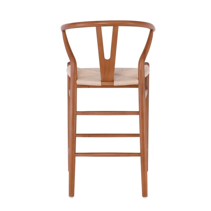 LIMA ΣΚΑΜΠΟ BAR 55x53x67/98cm ΞΥΛΟ ΟΞΙΑ, ΚΑΡΥΔΙ, ΚΑΘΙΣΜΑ PAPER ROPE ΦΥΣΙΚΟ (ΥΨΟΣ ΚΑΘ.67CM)