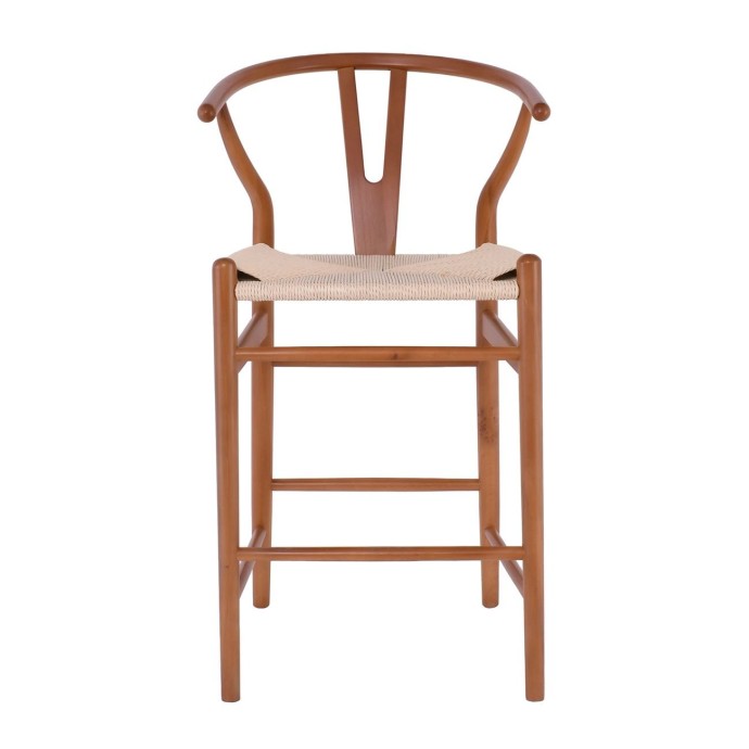 LIMA ΣΚΑΜΠΟ BAR 55x53x67/98cm ΞΥΛΟ ΟΞΙΑ, ΚΑΡΥΔΙ, ΚΑΘΙΣΜΑ PAPER ROPE ΦΥΣΙΚΟ (ΥΨΟΣ ΚΑΘ.67CM)
